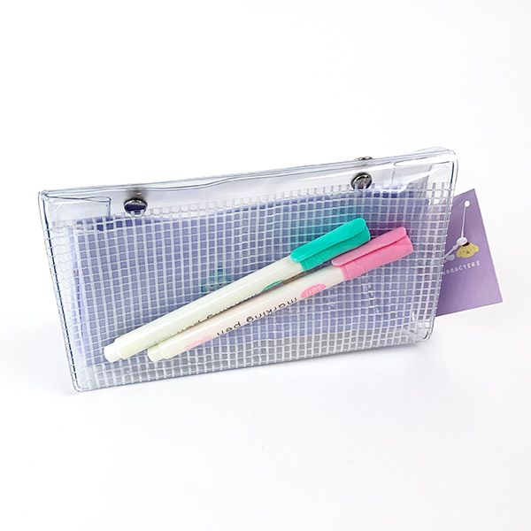 サンリオ サンリオキャラクターズ むぎゅっとシリーズ クリアハイペンケース むぎゅっとパープル ペンケース ポーチ