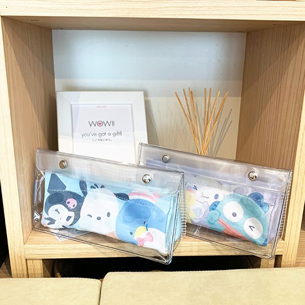 サンリオ サンリオキャラクターズ むぎゅっとシリーズ クリアハイペンケース むぎゅっとパープル ペンケース ポーチ