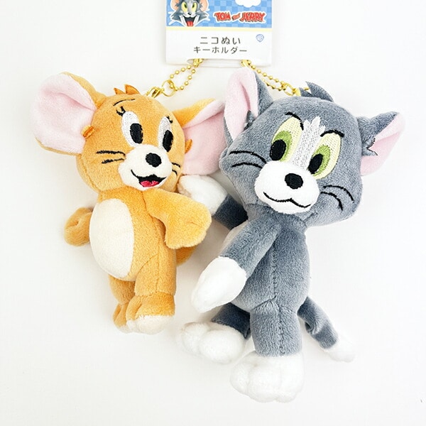 トムとジェリー ニコヌイキーホルダー トムトジェリー 追いかけっこ マスコット ボールチェーン おそろ 双子