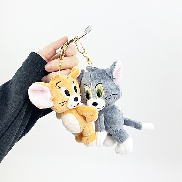 トムとジェリー ニコヌイキーホルダー トムトジェリー 追いかけっこ マスコット ボールチェーン おそろ 双子