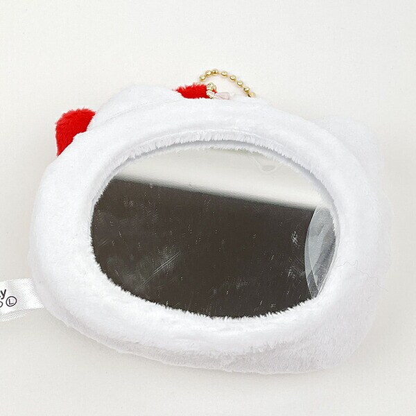 サンリオ ハローキティ ぬいぐるみミラー 鏡 文具 ボールチェーン付き