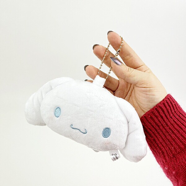 サンリオ シナモロール ぬいぐるみミラー 鏡 文具 ボールチェーン付き