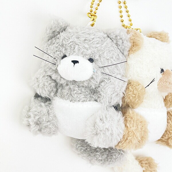 ニコぬい にゃんすけとにゃんたろ ぬいぐるみマスコットキーホルダー 平成レトロ