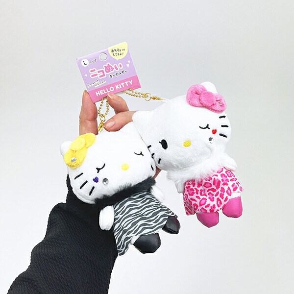 サンリオ ハローキティ×ミミィ ニコぬいキーホルダー(L) ワンピース ぬいぐるみ マスコット Sanrio
