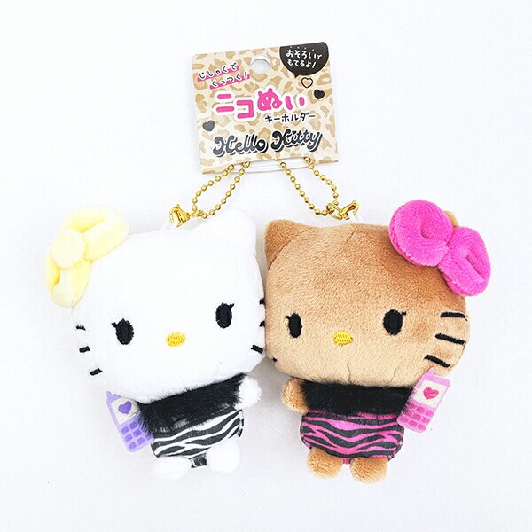 サンリオ ハローキティ＆ミミィ ニコぬいキーホルダー ぬいぐるみ 日焼け キティ Sanrio