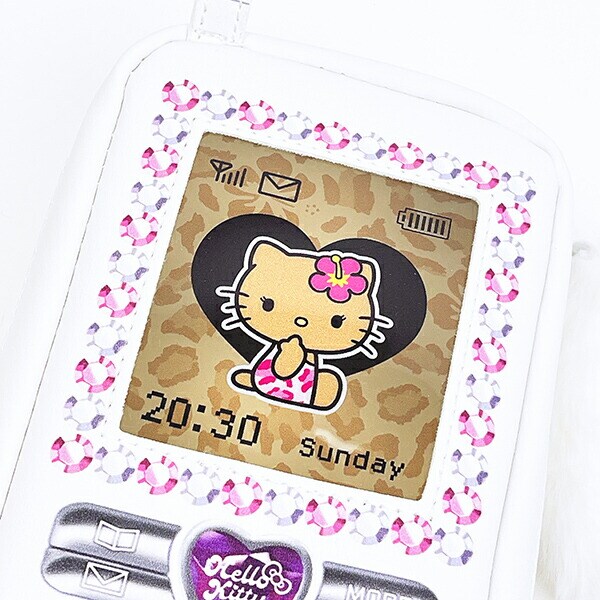 サンリオ 日焼け キティ ガラケー型ペンケース ホワイト Sanrio