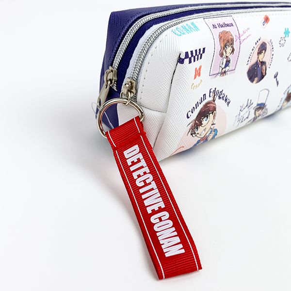 名探偵コナン ペンポーチ チラシ ペンケース ツインファスナー 筆箱 学校 文房具 ネイビー