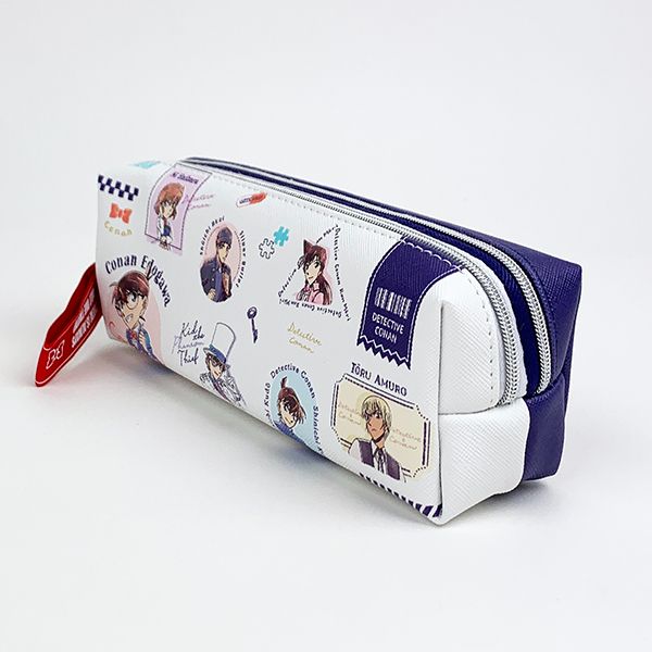 名探偵コナン ペンポーチ チラシ ペンケース ツインファスナー 筆箱 学校 文房具 ネイビー