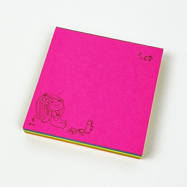 水森亜土 選べる蛍光付箋 (ピンク) 文具