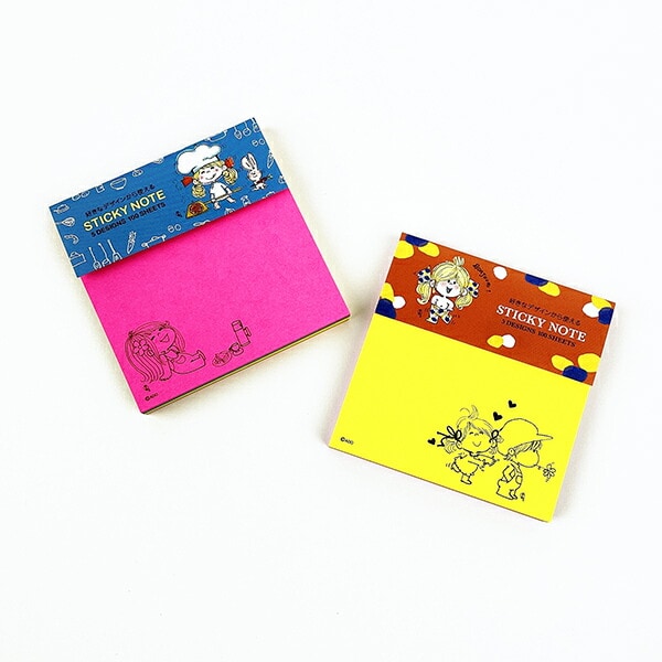 水森亜土 選べる蛍光付箋 (ピンク) 文具