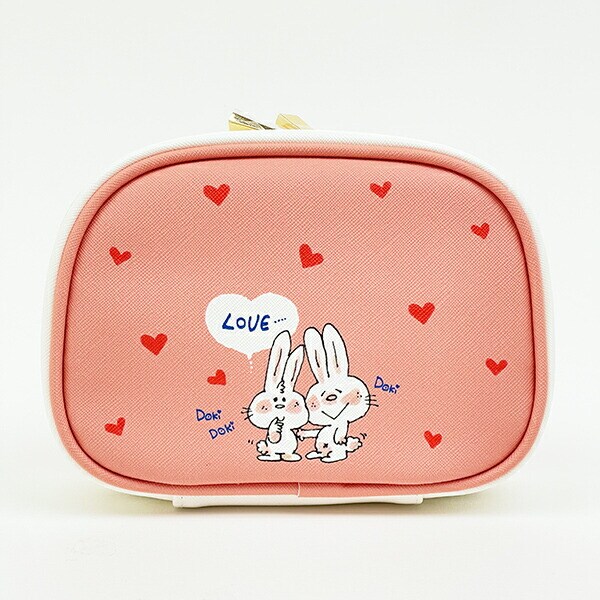 水森亜土 ラウンドポーチ ピンク