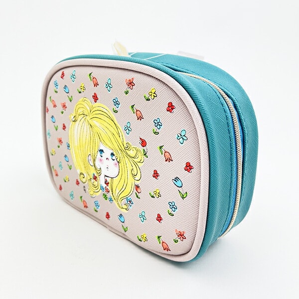 水森亜土 ラウンドポーチ グレー