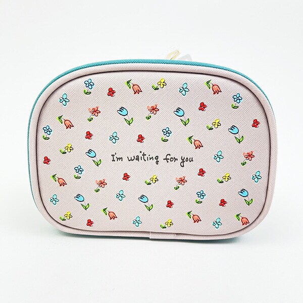 水森亜土 ラウンドポーチ グレー