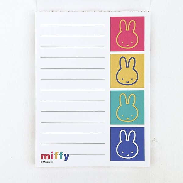 ミッフィー miffy メモパッド (フェイス) 文具 日本製