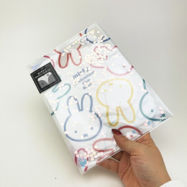 ミッフィー miffy スパンコール入り クリアファイル［A5］ (ホワイト) 文具