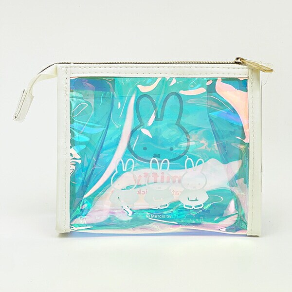 ミッフィー miffy オーロラ マチ付ポーチ  (ホワイト)