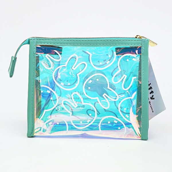 ミッフィー miffy オーロラ マチ付ポーチ (グリーン)