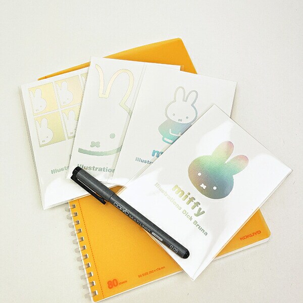 ミッフィー miffy ポストカード (ハーフフェイス) 文具 日本製