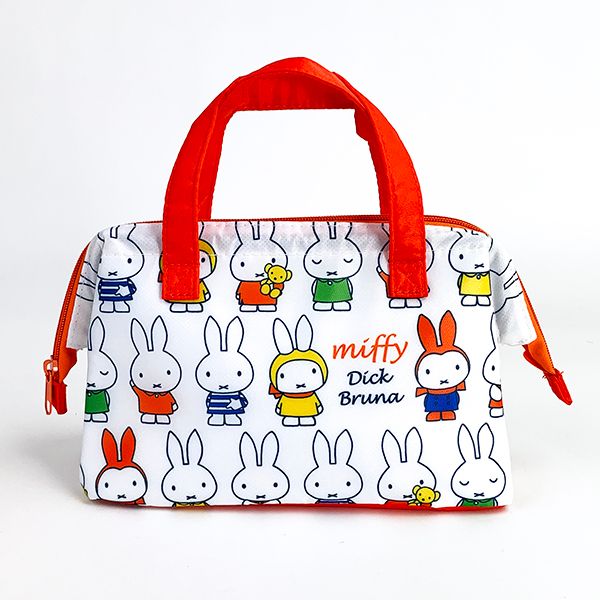 ミッフィー miffy 保冷バッグ ワイヤー入り ホワイト ランチ お弁当 保温 バッグ スクール