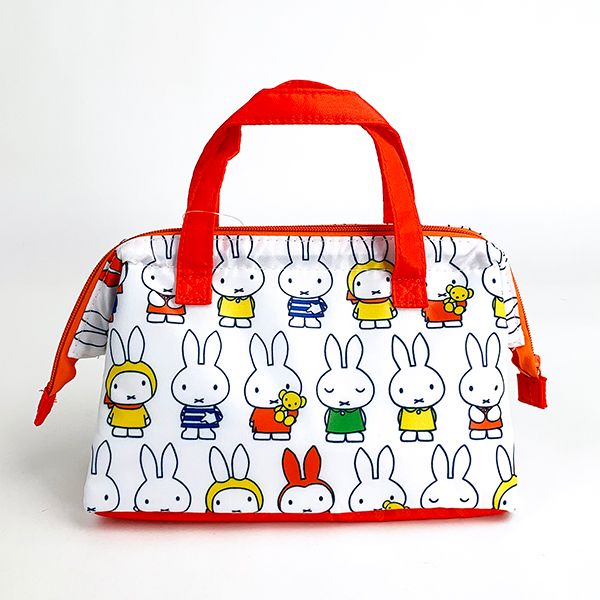 ミッフィー miffy 保冷バッグ ワイヤー入り ホワイト ランチ お弁当 保温 バッグ スクール