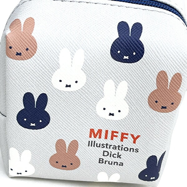 ミッフィー miffy ミニキューブポーチ ネイビー 小物入れ メイクポーチ ナスカン付き