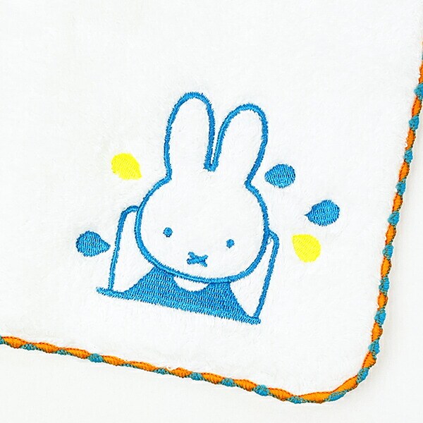 ミッフィー miffy ふわふわ刺繍ハンカチーフ (イエロー)