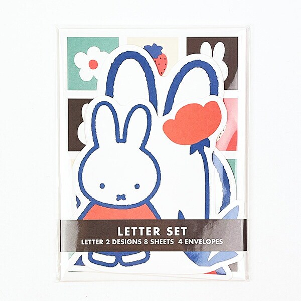 ミッフィー miffy フラワー ダイカットカードレター レターセット 文具 日本製