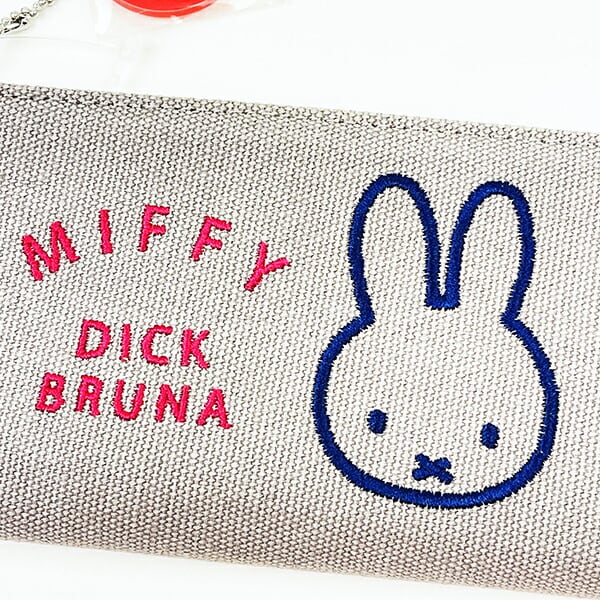 ミッフィー miffy 帆布ペンポーチ グレー