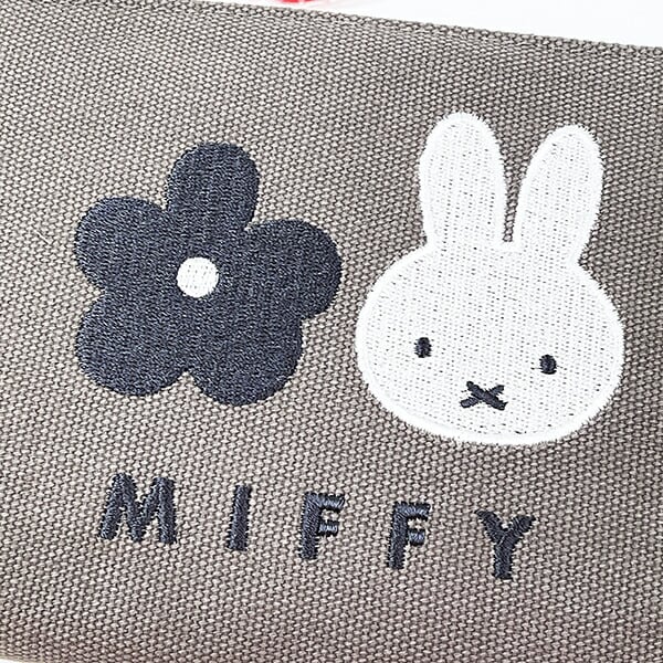 ミッフィー miffy 帆布ポーチ グレー