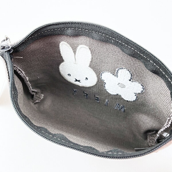 ミッフィー miffy 帆布ポーチ グレー