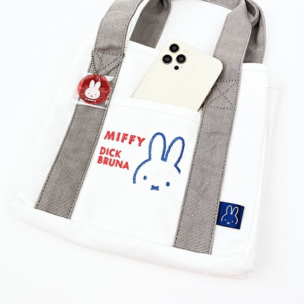 ミッフィー miffy 帆布ミニトートバッグ ホワイト ランチ