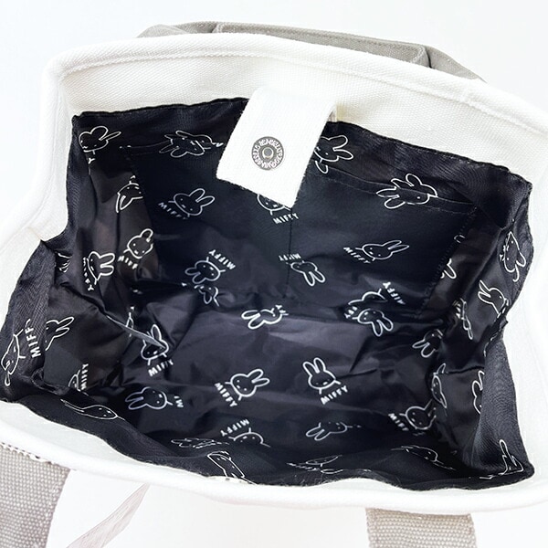 ミッフィー miffy 帆布ミニトートバッグ ホワイト ランチ