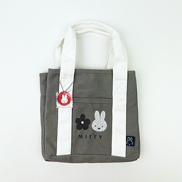ミッフィー miffy 帆布ミニトートバッグ グレー ランチ