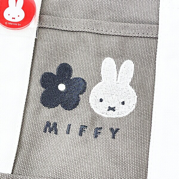 ミッフィー miffy 帆布ミニトートバッグ グレー ランチ