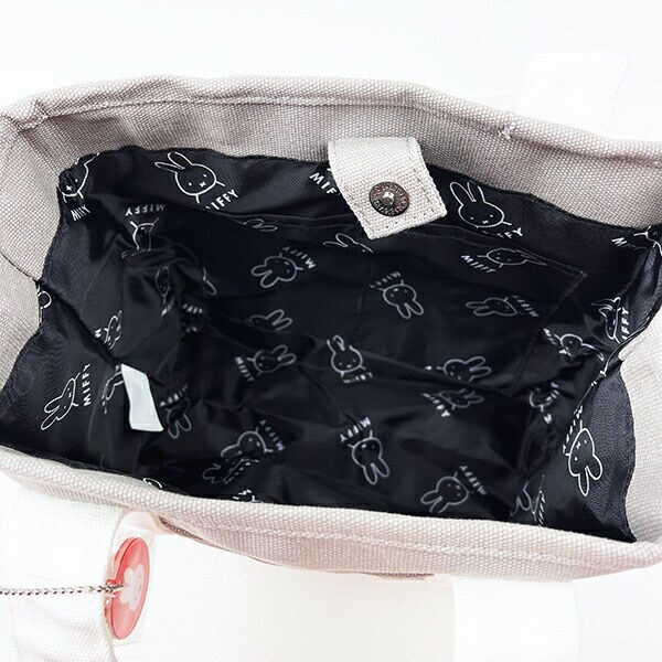 ミッフィー miffy 帆布ミニトートバッグ グレー ランチ