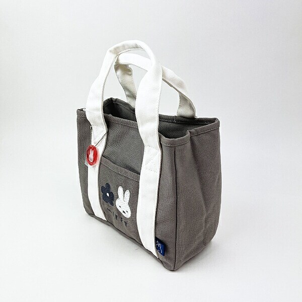 ミッフィー miffy 帆布ミニトートバッグ グレー ランチ