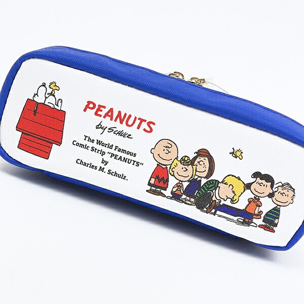 スヌーピー ボックスペンポーチ 白 PEANUTS 75th SNOOPY