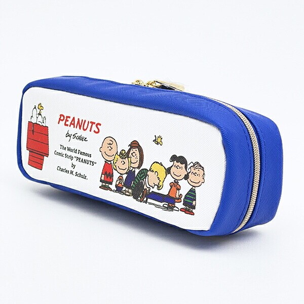 スヌーピー ボックスペンポーチ 白 PEANUTS 75th SNOOPY