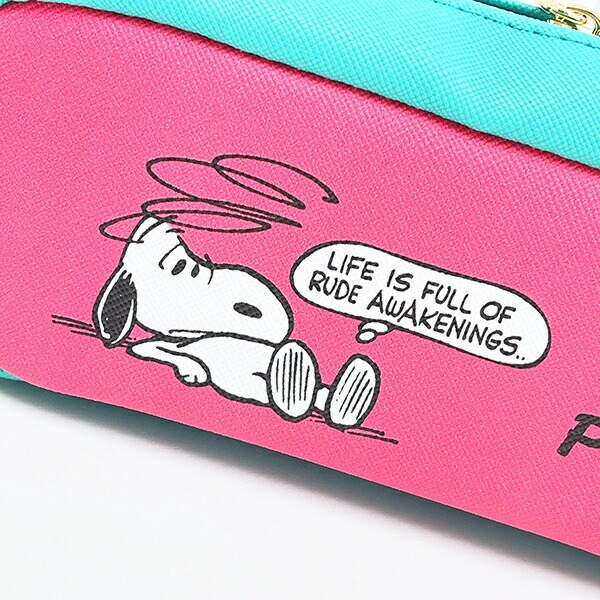 スヌーピー ボックスペンポーチ ピンク PEANUTS 75th SNOOPY