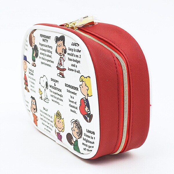 スヌーピー ラウンドポーチ 白 PEANUTS 75th SNOOPY