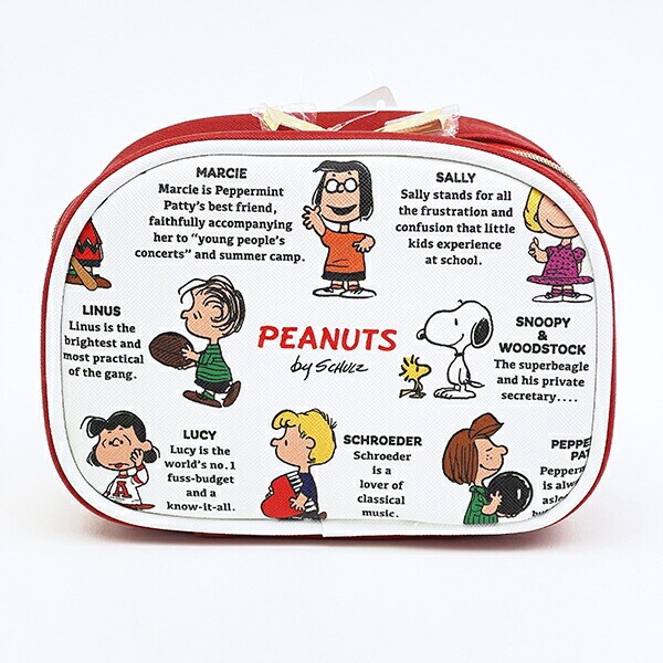 スヌーピー ラウンドポーチ 白 PEANUTS 75th SNOOPY