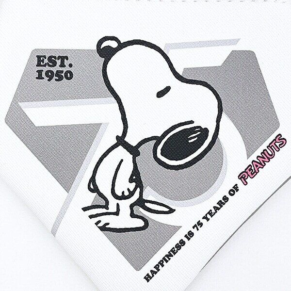 スヌーピー ダイヤモンドポーチ (グレー) PEANUTS 75th SNOOPY