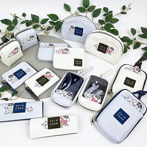 クレヨンしんちゃん ひょっこり刺繍シリーズ プチキャリーケース (ベージュ) ポーチ