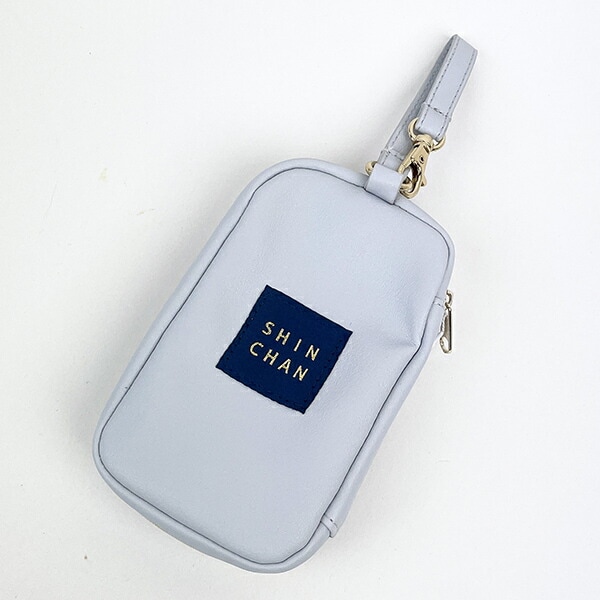 クレヨンしんちゃん ひょっこり刺繍シリーズ プチキャリーケース (グレー) ポーチ