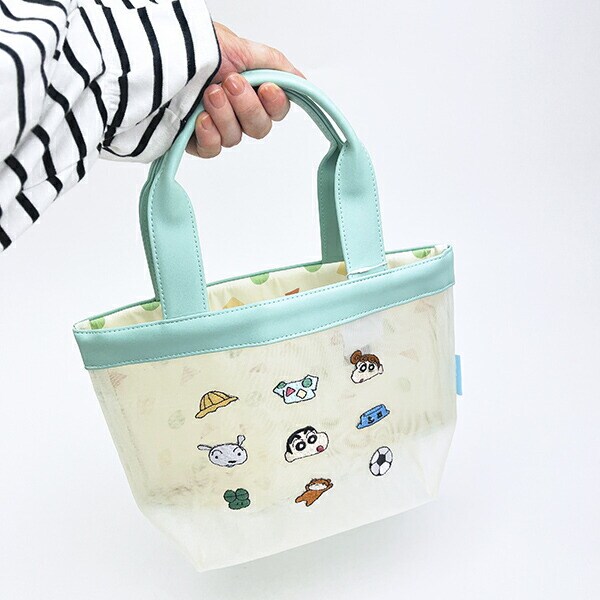 クレヨンしんちゃん メッシュトートバッグ (アイボリー)