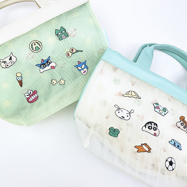 クレヨンしんちゃん メッシュトートバッグ (グリーン)