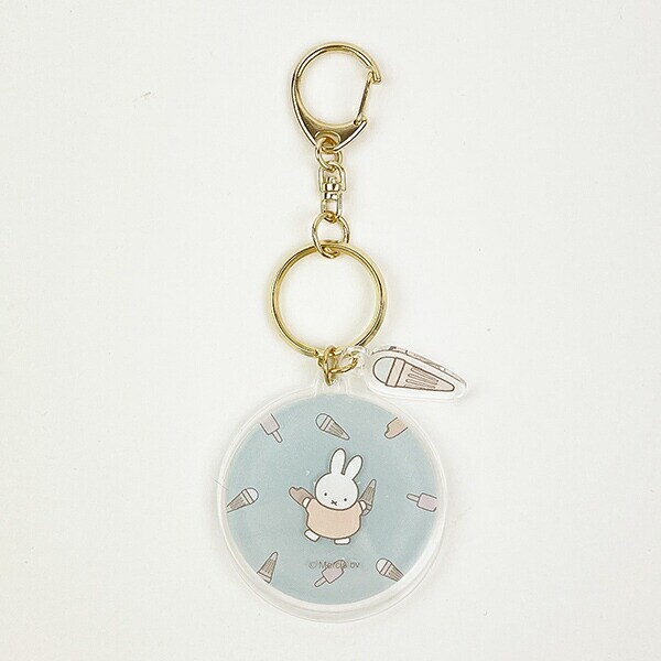 miffy ミッフィー アクリルキーホルダー アイス おいしい物シリーズ ブルー
