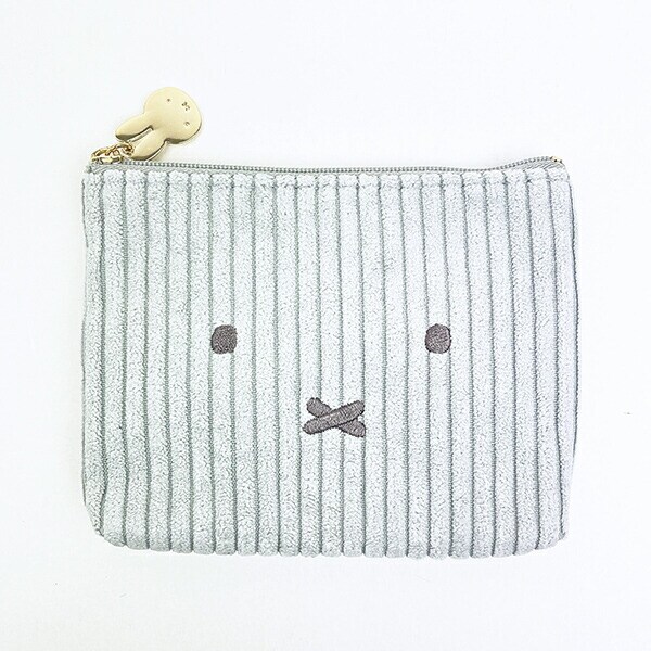 ミッフィー miffy ティッシュポーチ おかおコーデュロイシリーズ (グレー)