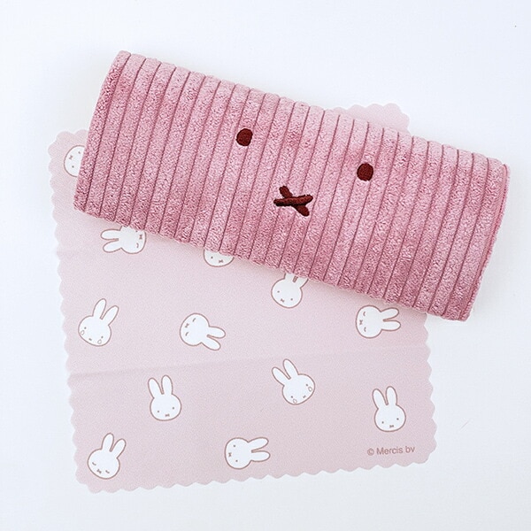 ミッフィー miffy メガネケース ピンク おかおコーデュロイシリーズ 眼鏡ケース