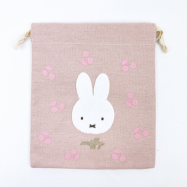 ミッフィー miffy 巾着 ピンク チェリーフルールシリーズ